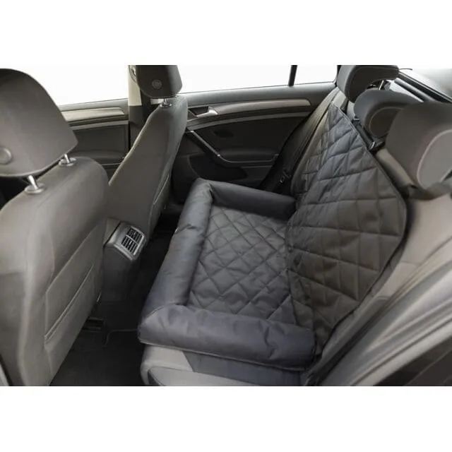 Autositz-Auflage, doppelt, 95 × 10 × 50 cm, schwarz